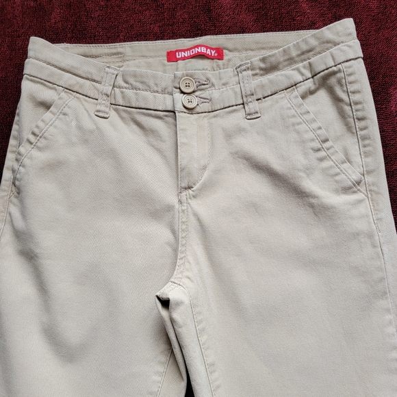 Unionbay Hayden Women's Bootcut Uniform Pant - Size 7 in Beige - Picture 3 of 7